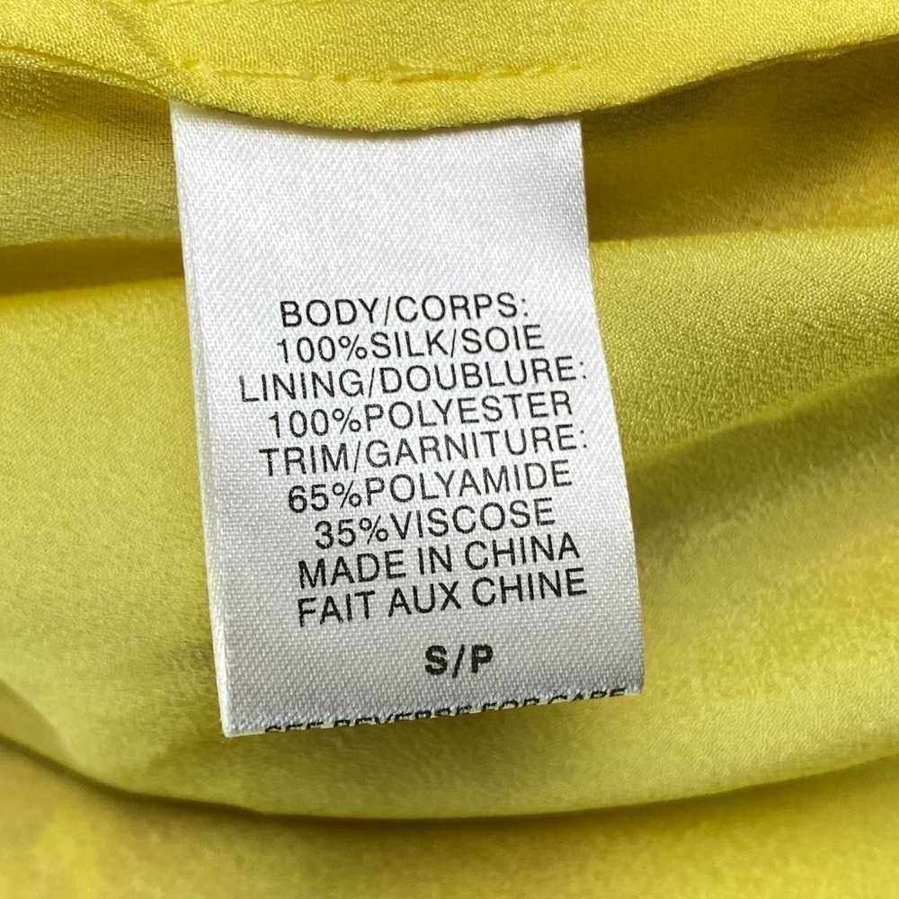 CAMI NYC Racer Camisole Silk Hibiscus Yellow and Purple Size Small- NWT - Picture 7 of 9